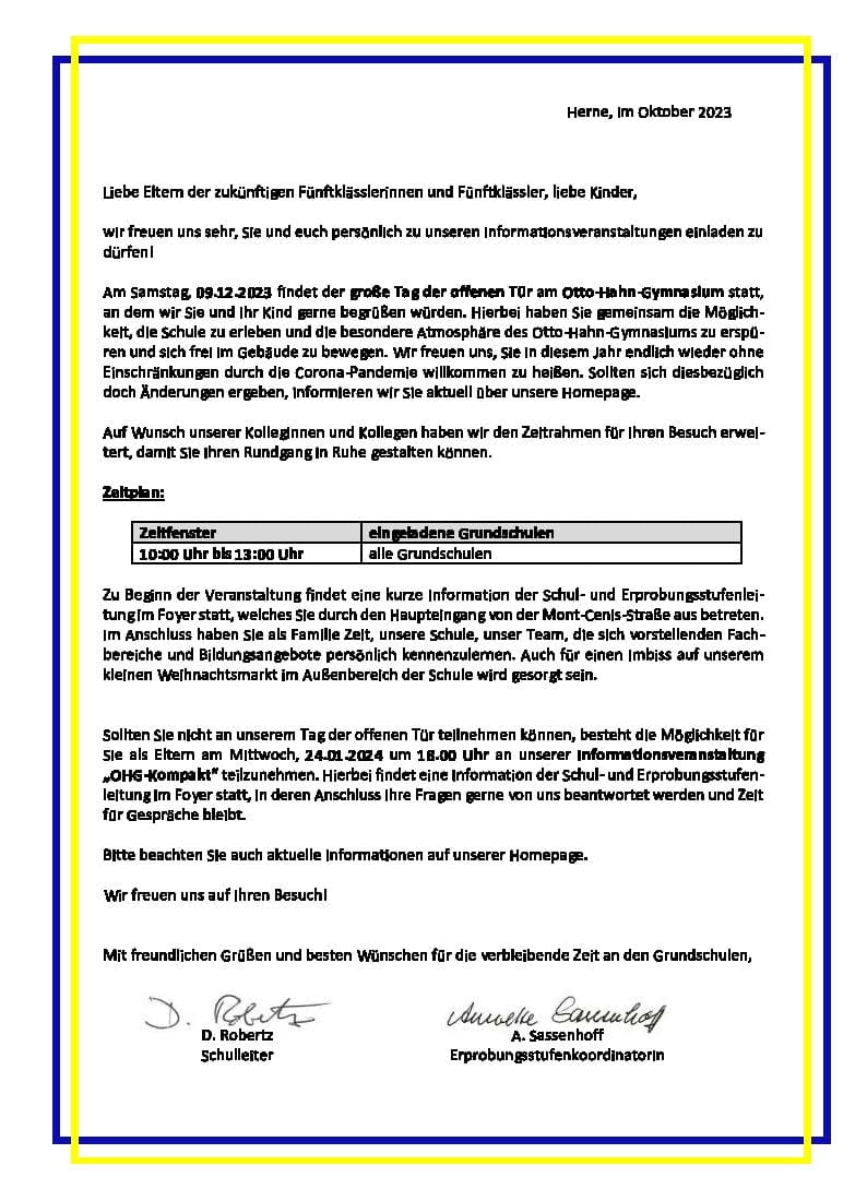 AS Tag der offenen Tür 2023 Eltern